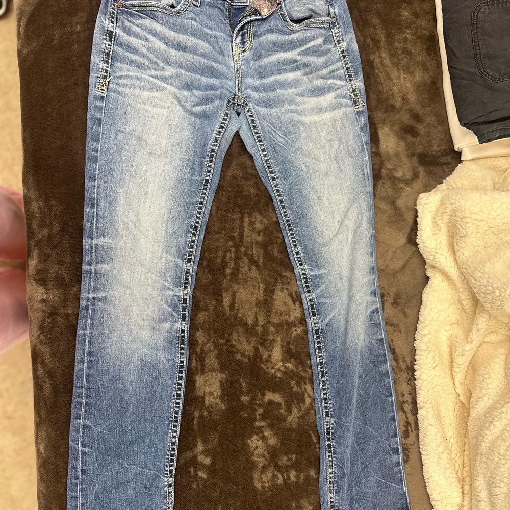 Buckle Blue Straight Leg Jeans
